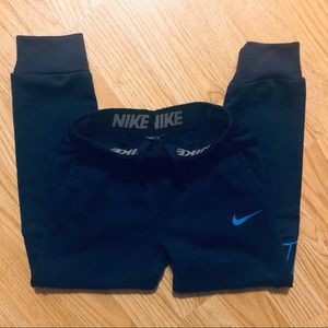 Nike logo  Dri-fit athletic pants navy/blue